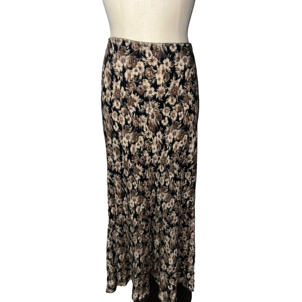 Old Navy Women's Vintage Y2K 2003 Peasant Boho Maxi Floral Slip Skirt size 10